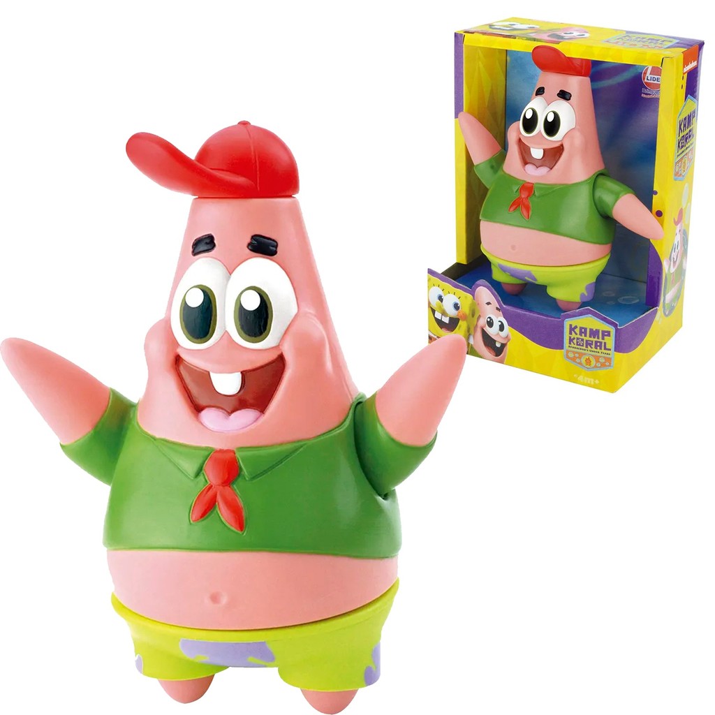 Boneco Patrick Estrela Vinil Articulado Bob Esponja Kamp Koral 3077 Líder Brinquedos