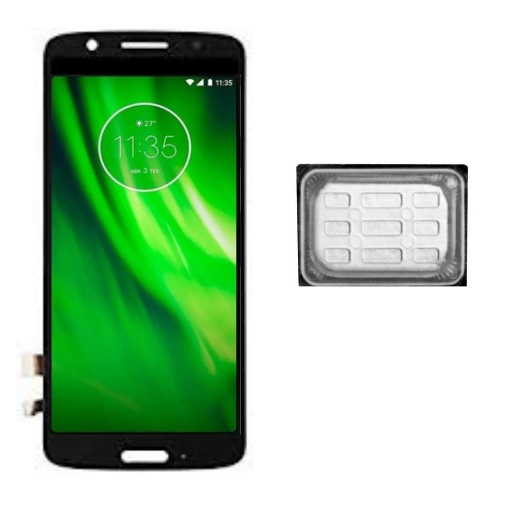 Tela Display Lcd Touch Para Moto G6 Preto + Alto Falante