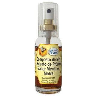 Extrato de Propolis Apis Vida Spray Sabor Menta e Malva 30ml em Oferta na Shopee