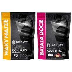 Kit: Batata Doce 1kg + Waxy Maize 1kg Soldiers Nutrition Energia Treino
