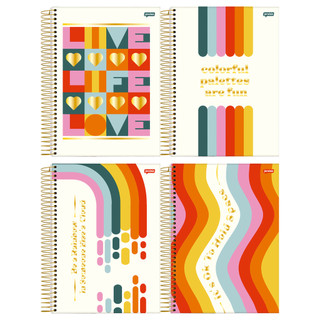 Kit 4 Caderno Universitário 1 Matéria 80 Folhas Capa Dura 20x27cm Wish Femininos Jandaia Capa Sortida em Oferta na Shopee
