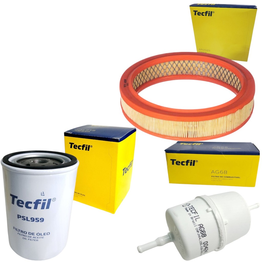 Kit Filtro De Oleo Ar Combustivel Tecfil Para Gm Caravan Opala 6cc 250 4.1 em Oferta na Shopee