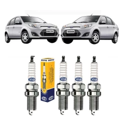Jogo Velas Ecosport Fiesta Focus Ka Courier 1.6 8v Rocam
