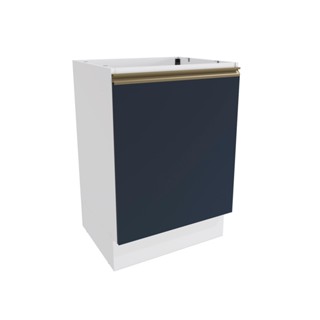 Balcão Celeste Kappesberg 100% MDF 1 Porta Branco/Azul 60cm em Oferta na Shopee