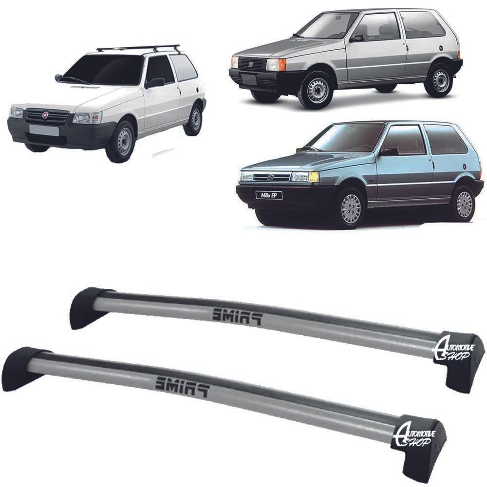 Rack Teto Aluminio Prime Fiat Uno 84 a 2014 2pts Prata PR002