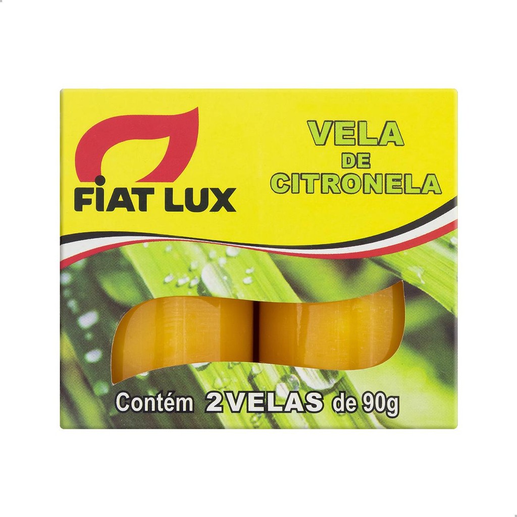 Caixa de Vela de Citronela Fiat Lux 90g Repelente Natural de Mosquitos com 2 Unidades em Oferta na Shopee