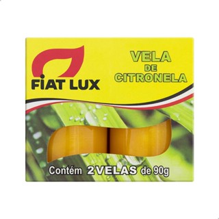 Caixa de Vela de Citronela Fiat Lux 90g Repelente Natural de Mosquitos com 2 Unidades em Oferta na Shopee