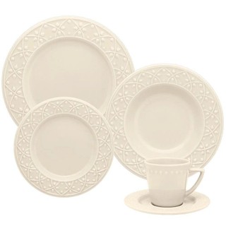 Aparelho De Jantar 30 Peças Mendi Marfim Oxford em Oferta na Shopee