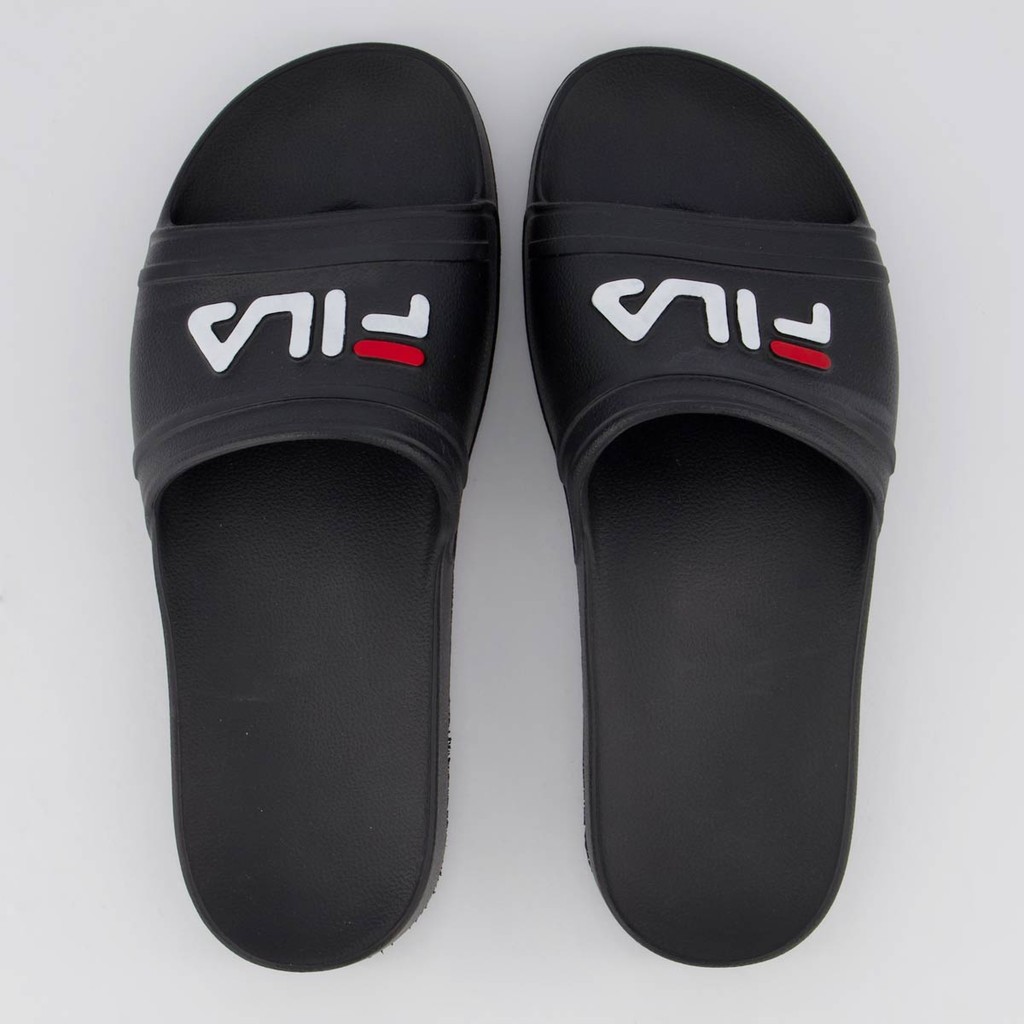 Chinelo Fila Sleek Slide Preto e Branco em Oferta na Shopee