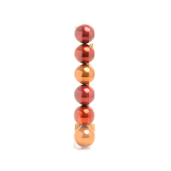 Bolas de Natal em Tubo - Bordo e Marfim - 5cm - 6 unidades - Cromus - Rizzo