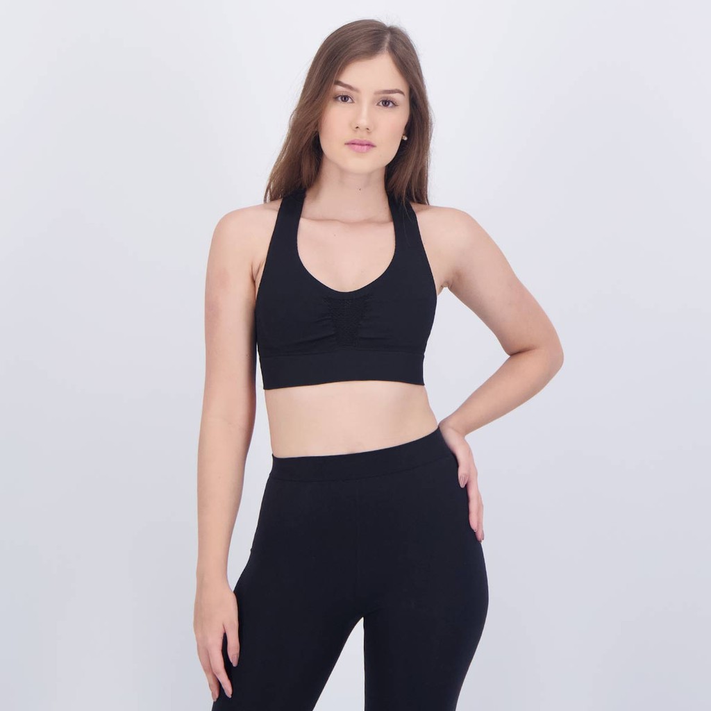 Top Selene Sem Costura Preto em Oferta na Shopee