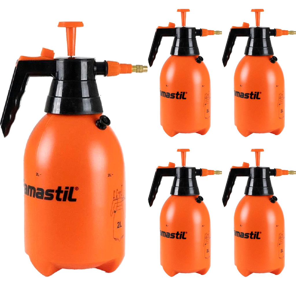Pulverizador de Compressão Prévia Famastil 2L | aplicação uniforme, uso prático Kit com 5