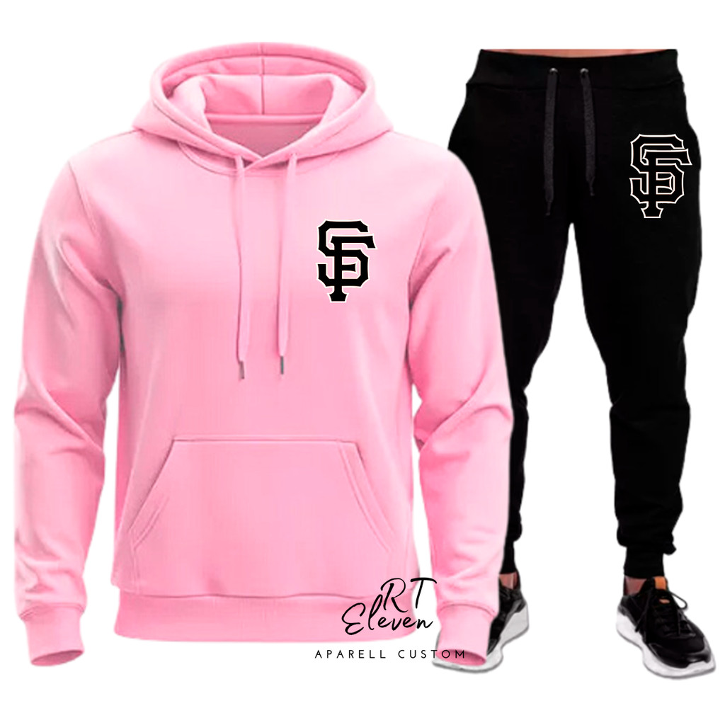 Conjunto Moletom San Francisco casaco SF Blusa De Frio + Calça linha premium moleton canguru com bolso e capuz