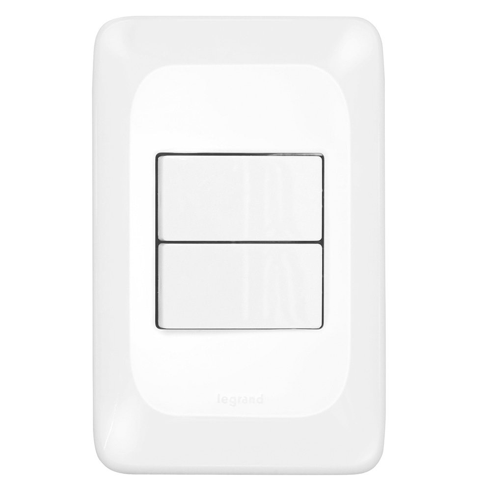 Interruptor Pial Pop 2 Tecla Paralelo com Placa 4X2 - Home & Living