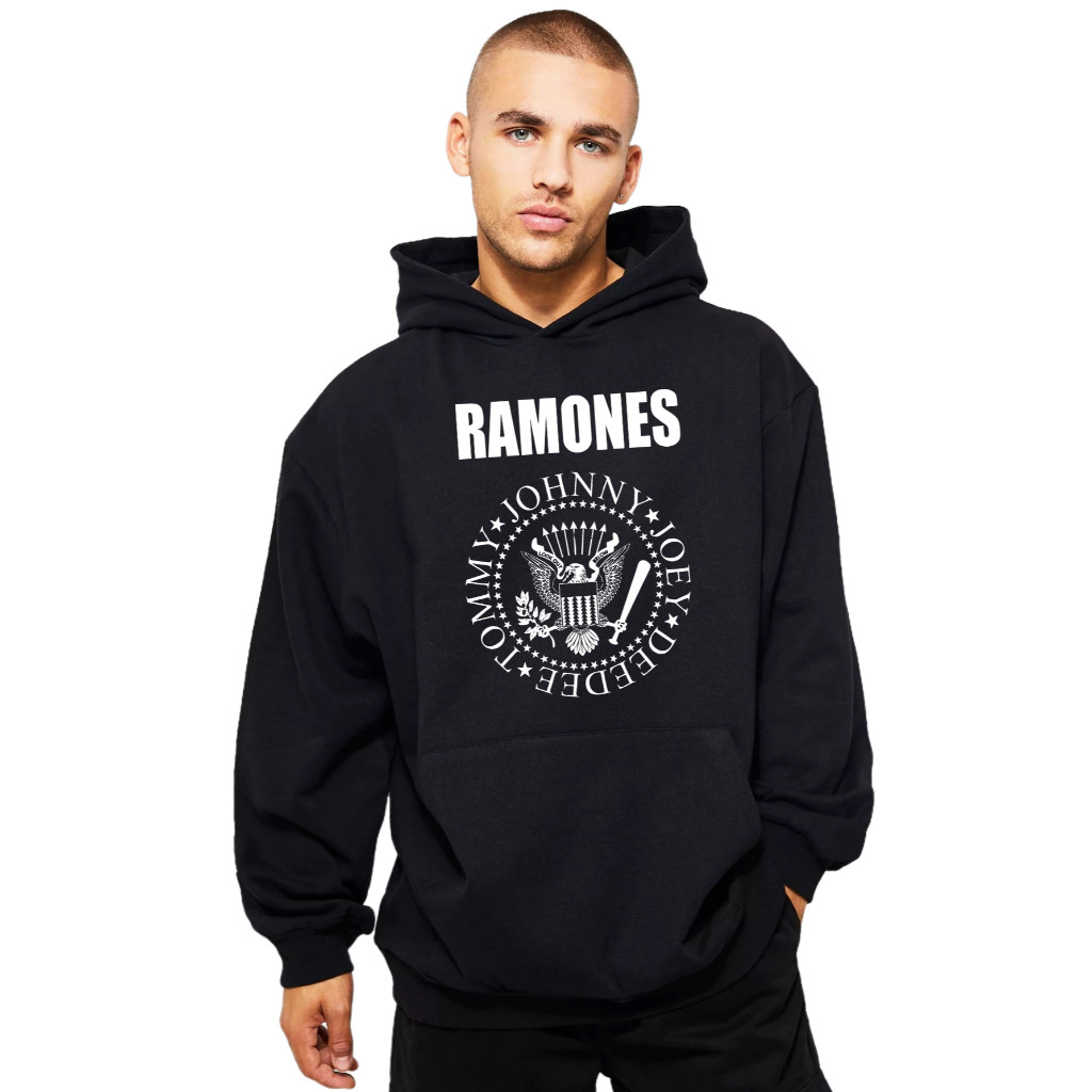 Moletom Unissex Ramones Banda Punk Rock Deedee Joey Johnny Blusa De Frio Flanelada Com Ou Sem Capuz
