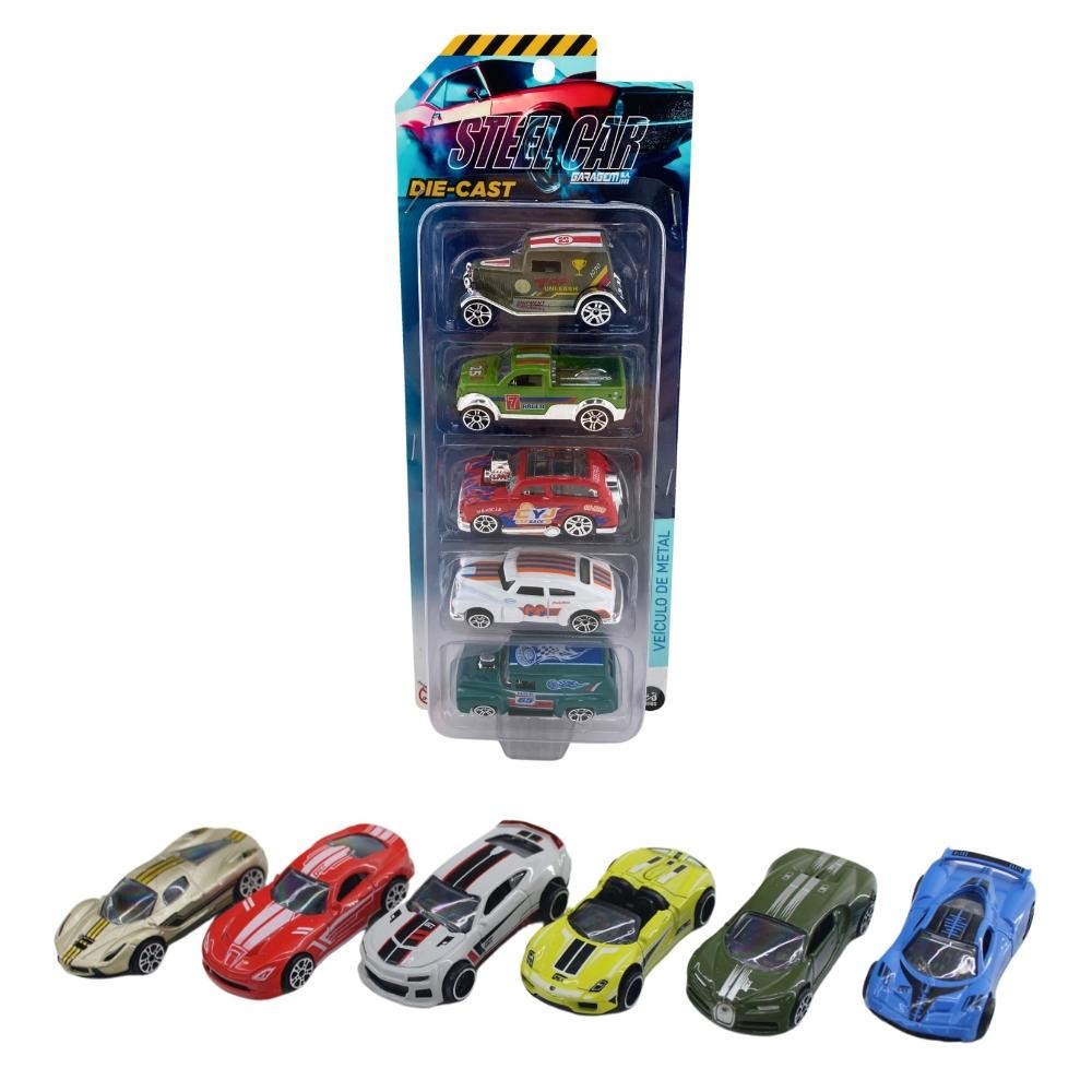 Kit com 5 Mini Veículos Die Cast Garagem S.A. em Oferta na Shopee