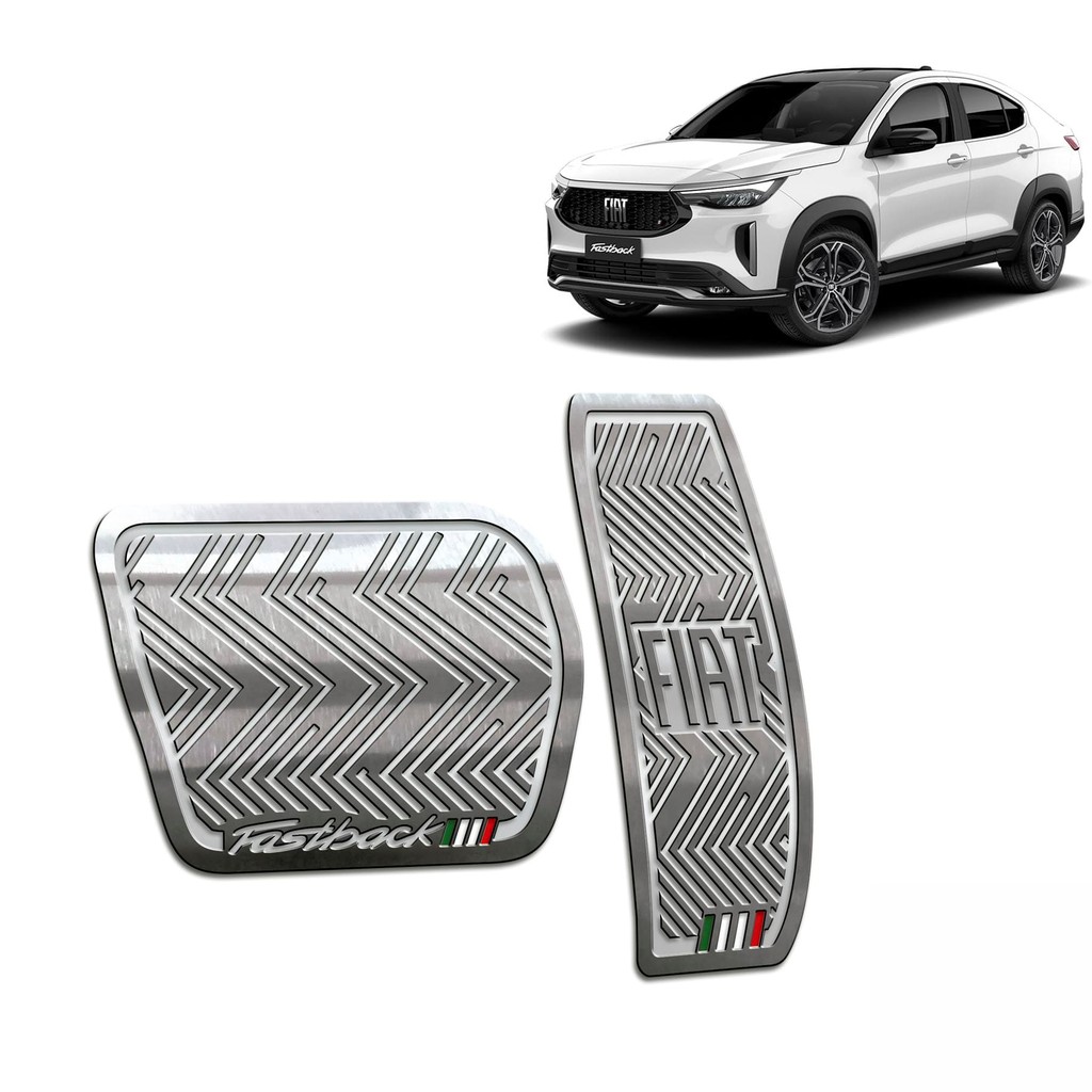 Pedaleira Fastback Turbo 200 23/.. Automático Aço Inox - Não fura o pedal em Oferta na Shopee