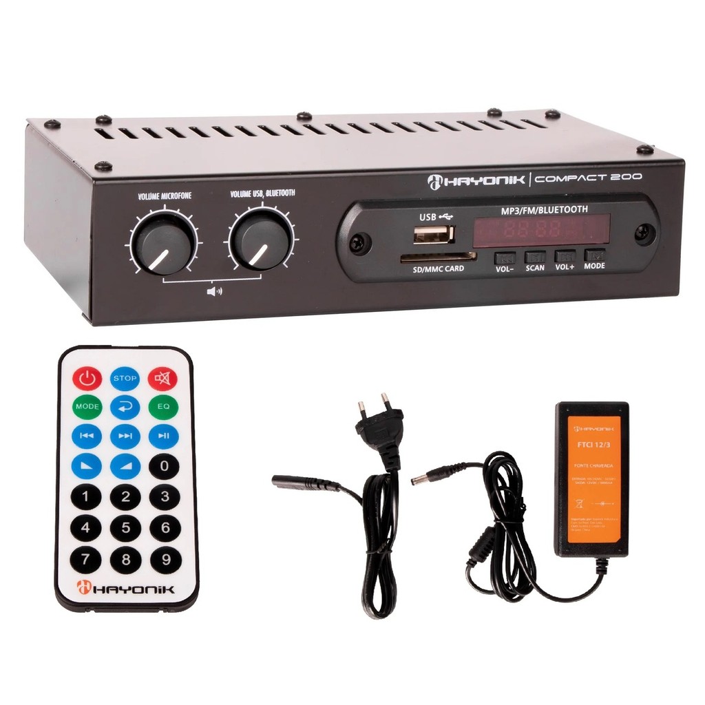 Amplificador Potencia Hayonik Compact 200 20w