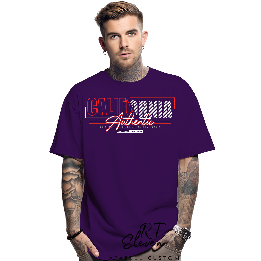 Camiseta Oversized Streetwear California Masculina e feminina 100% Algodão Malha Premium