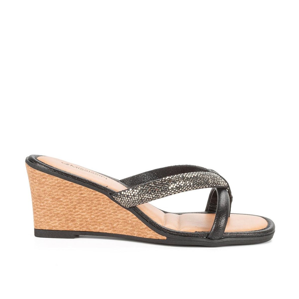 Tamanco Mississipi Anabela Metalizado MB894 - Women Shoes