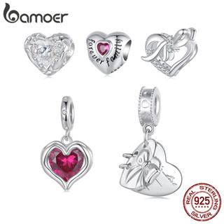 Bamoer 925 Sterling Sliver Charm Love Gift Coração Pingente Série De Acessórios Para Pulseira em Oferta na Shopee