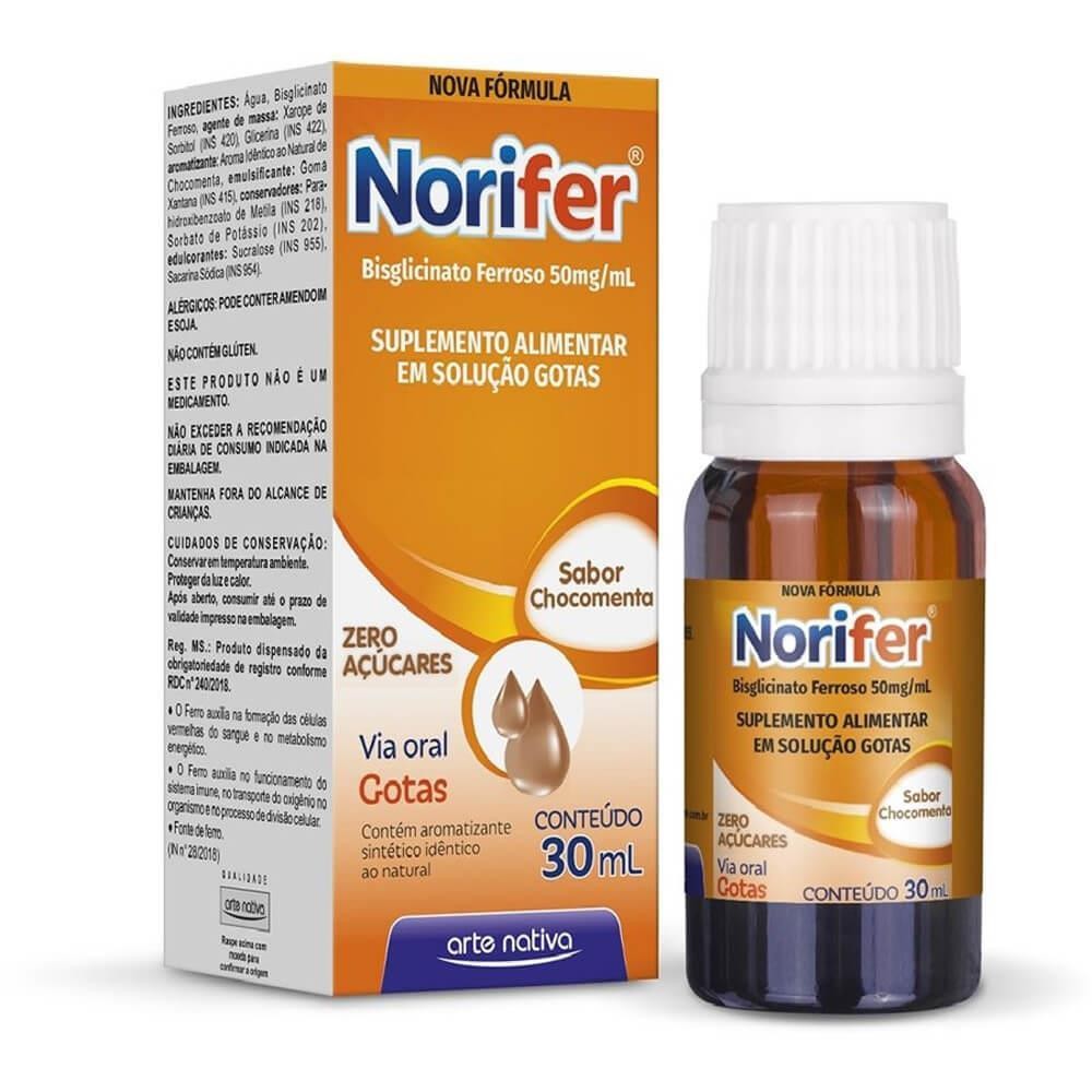NORIFER COM 30ML SABOR CHOCOMENTA