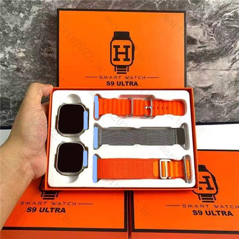kit 2 smartwatch S9 Ul 3 Em 2 Relógio Masculino Multi-Tamanho Tela Bluetooth Chamada De Se...