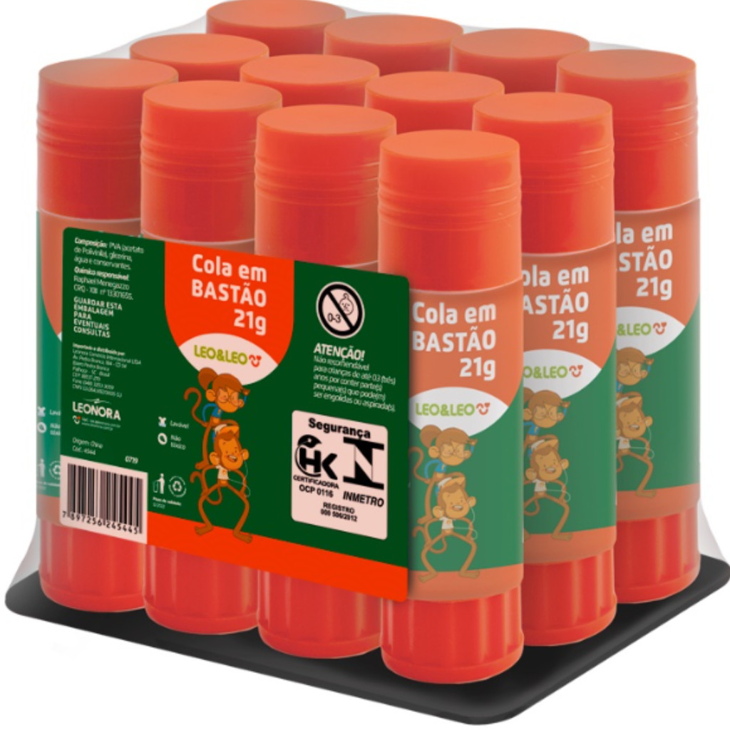 Kit 12 Colas Bastão 21g - Leo&Leo em Oferta na Shopee