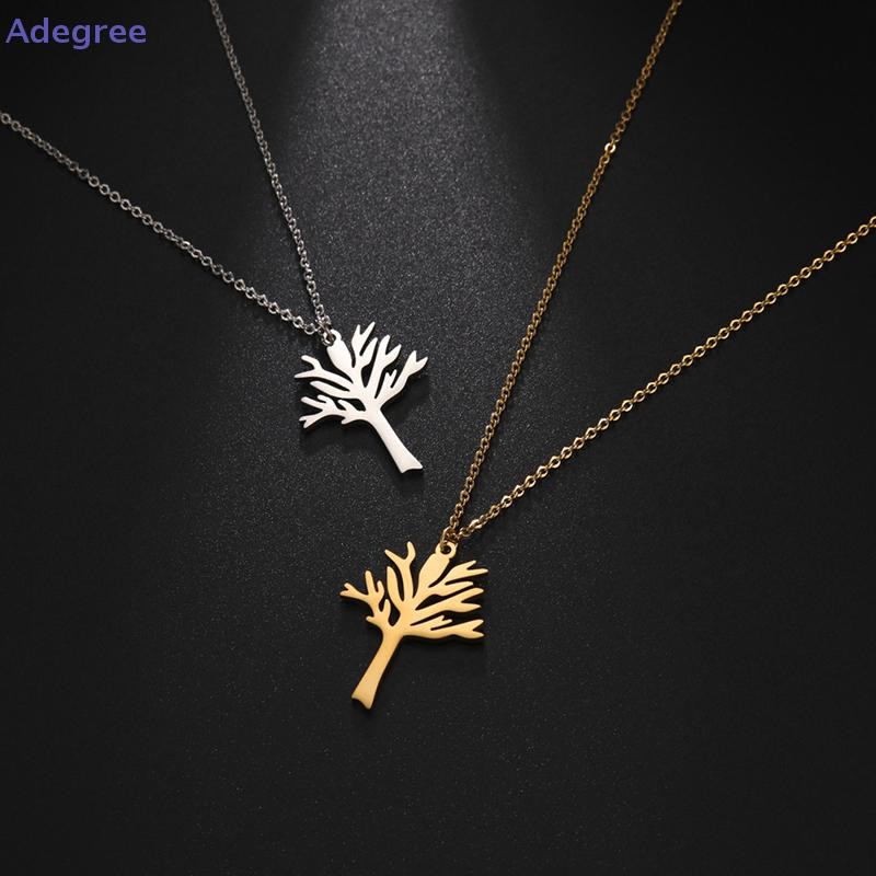 Adegree Titânio Aço Árvore Da Vida Pingente Colar Estilo Hip Hop Jóias De Inoxidável De Alta Qualidade Para Homem E Mulher Novo