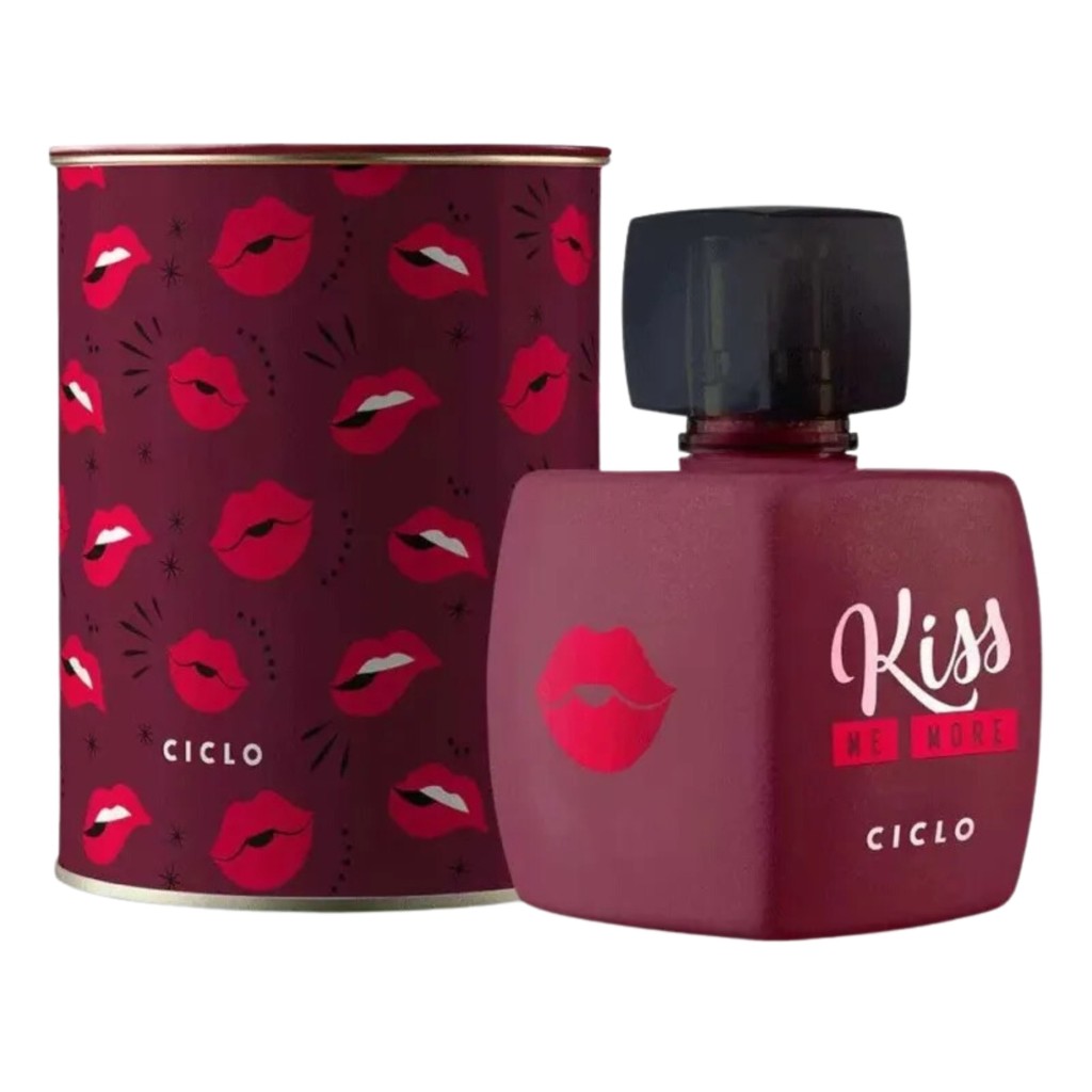 Kiss Me More Ciclo Cosméticos com Lata Desodorante Colônia Feminino 100ml - Beauty
