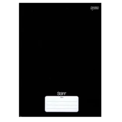 Caderno Brochura 96 Fls Pautado Capa Dura - Stiff COR:PRETO