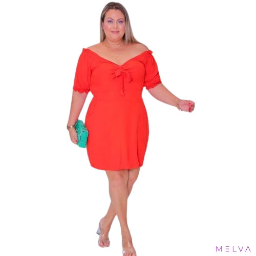 Vestido Feminino Plus Size Curto Ciganinha Viscolinho GG G1 G2 G3