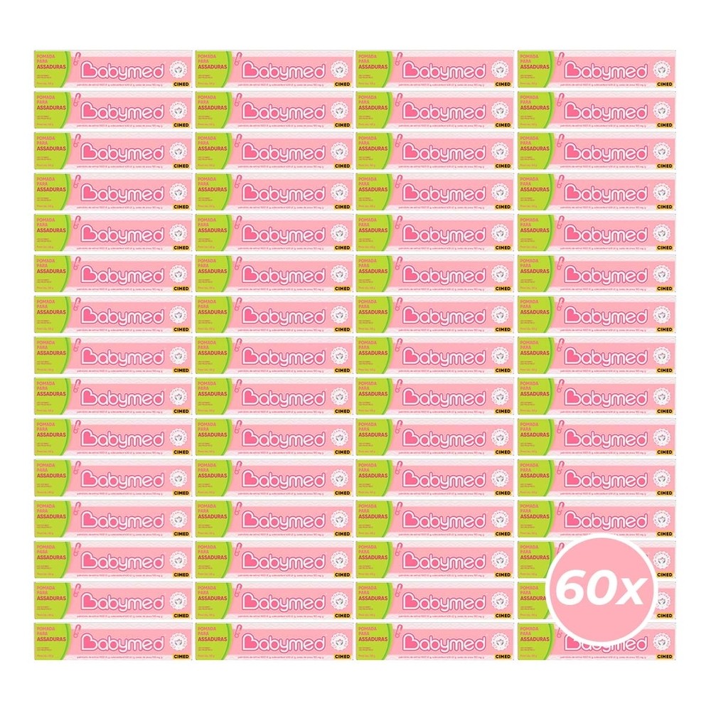 Kit 60 Pomadas Para Prevenção De Assaduras Babymed Rosa 45g em Oferta na Shopee