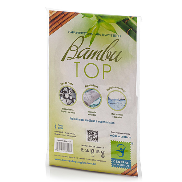 Capa Protetora Para Travesseiro 50cm x 70cm Bambu Top