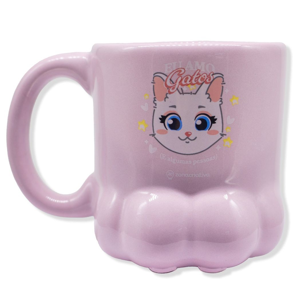 Caneca 3D Pata Eu Amo Gatos – Zonacriativa - Home & Living