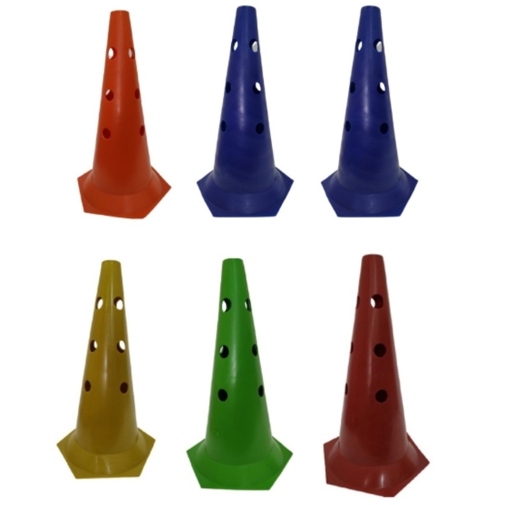 Kit C/6 Cones 50cm Furados Sortidos Funcionais 1 Fit