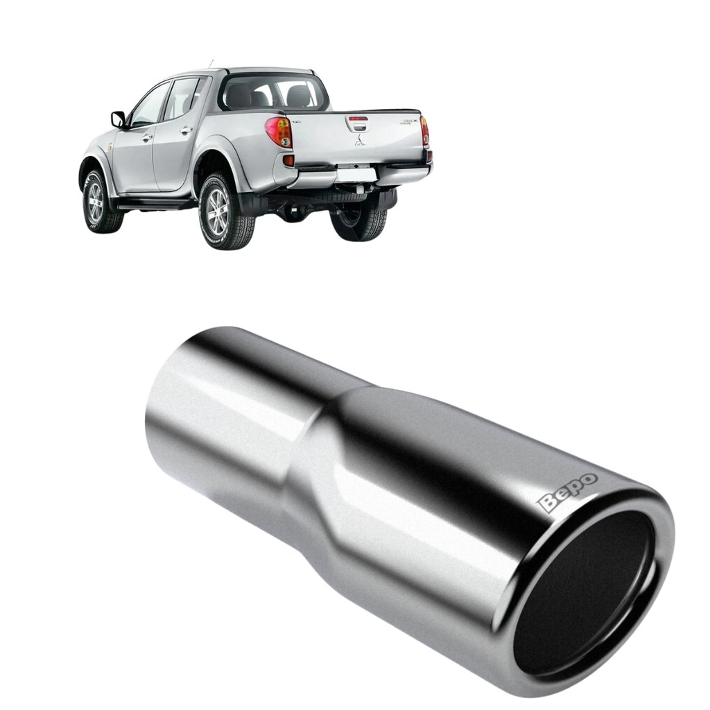 Ponteira Escapamento L200 Triton Cromada Oval 2.1/2 Polegada em Oferta na Shopee