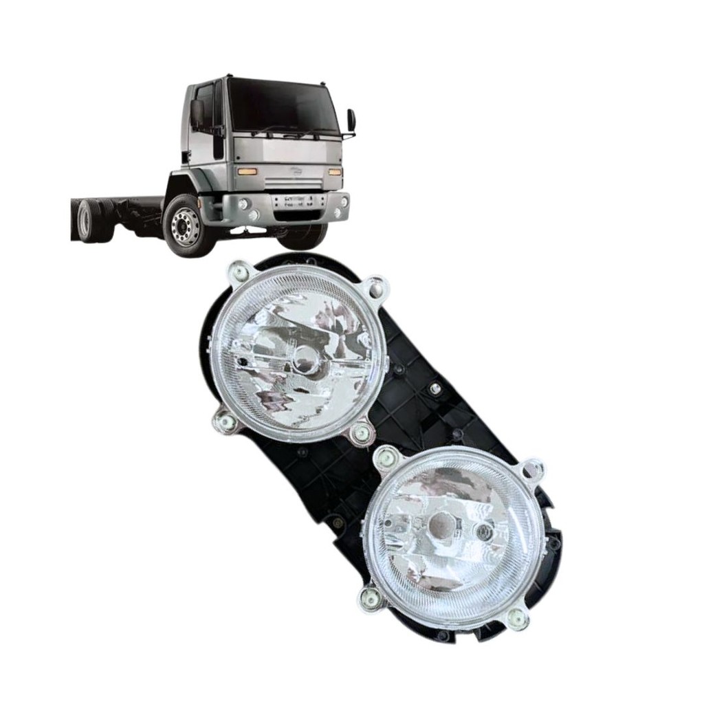 Farol Diagonal Dianteiro Duplo Para Caminhão Ford Cargo 2000 a 2006 Lado Esquerdo Nino F-161