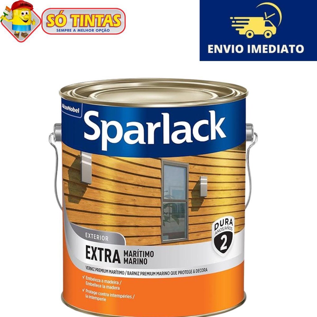 Verniz Marítimo Base Solvente Fosco Incolor 3,6 Litros Protege e Decora - Sparlack