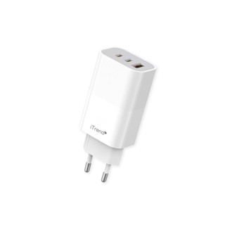Carregador De Parede ITrend USB-A + USB-C 67W Quick Charge 3.0 PD Macbook/IOS/Android Branco em Oferta na Shopee