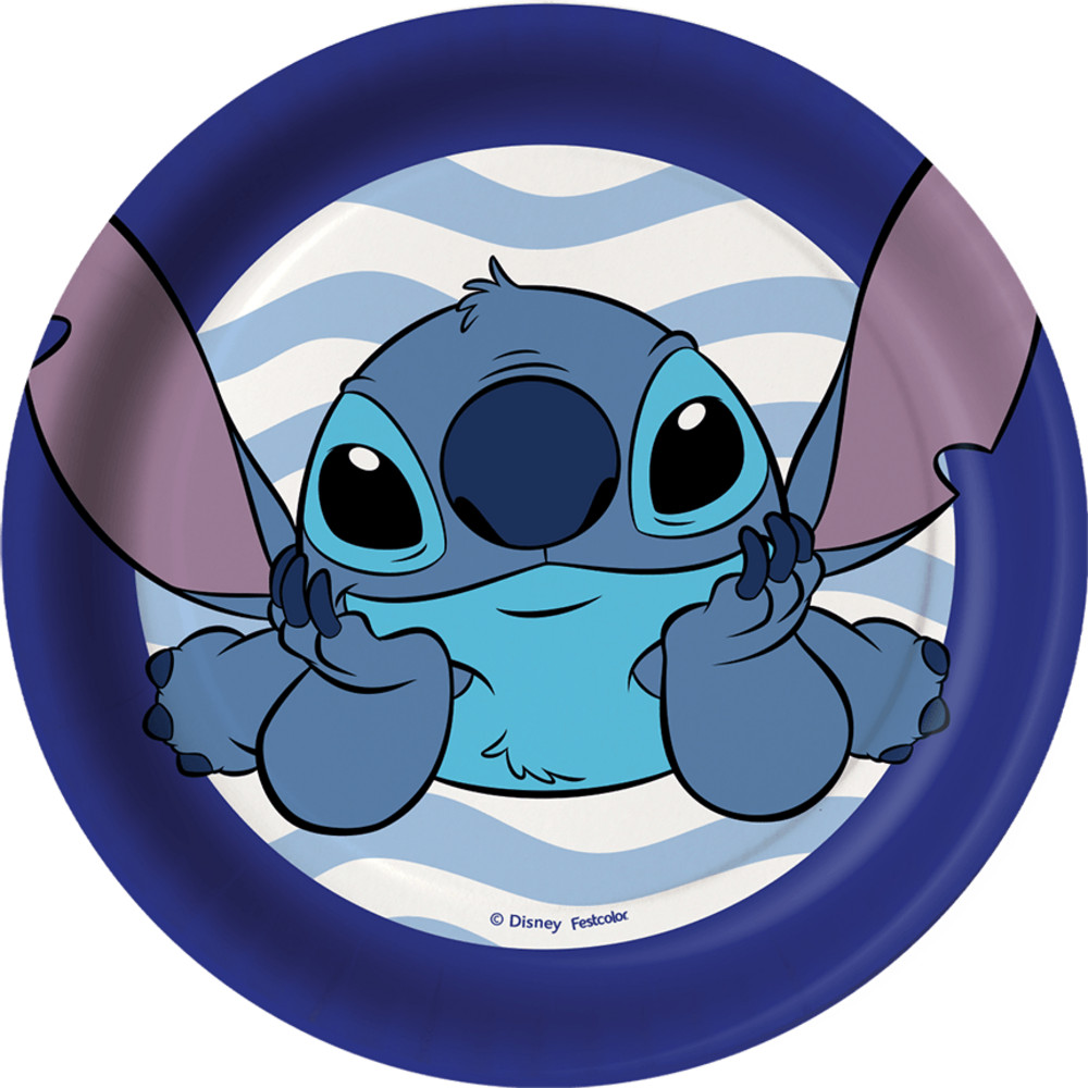 Pratos De Festa Stitch 18Cm - Pacote Com 08 Unidades - Home & Living