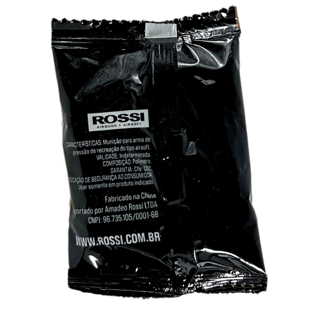 Esferas BBs Rossi 0.12g Brancas Pct 150un | Alta Precisão 6mm, Polidas, Sem Rebarbas | P/ Todos Tipos Airsoft