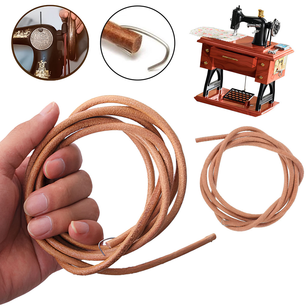 Correia De Couro Para Pedal Máquina De Costura Antiga – Pretinha Singer Elgin Vigorelli em Oferta na Shopee