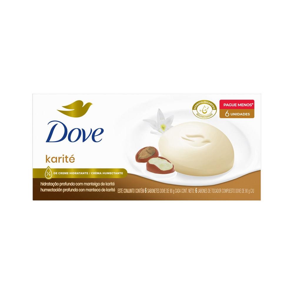 Sabonete Dove Barra C/6 Karite E Baunilha 90G Especial em Oferta na Shopee