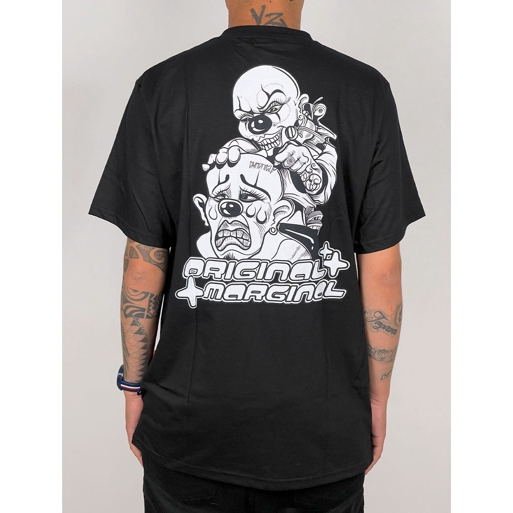 Camiseta Premium  Tatoo Clown Skatista Original Marginal Streetwear Lançamento 2025 TrendBox Mania TrendBox Mania