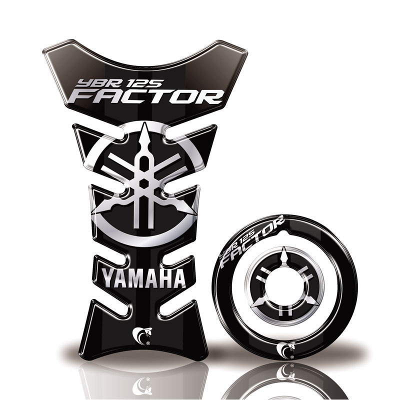 Kit Adesivo Protetor Tanque Moto Yamaha Factor 125 Ano + 2016 Preto