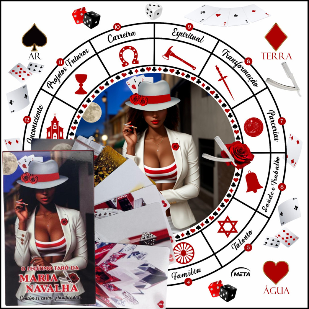 Kit Toalha Maria Navalha + Tarô Maria Navalha 36 Cartas