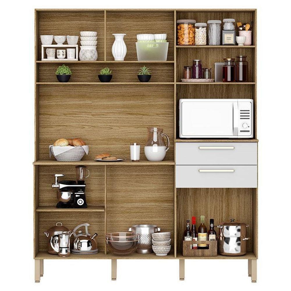 Cozinha Ambiente Montesa 6 Portas E 2 Gavetas Freijó Supremo - Kits Paraná — imagem 2 de 2