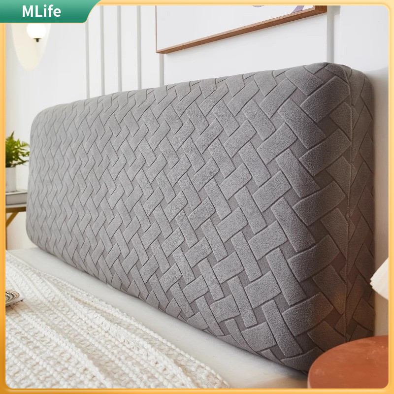 Capa De Cabeceira Jacquard Slipcovers Cor Sólida Alta Elástica Macia Cabeça De Cama Queen King Size Protetora Traseira A