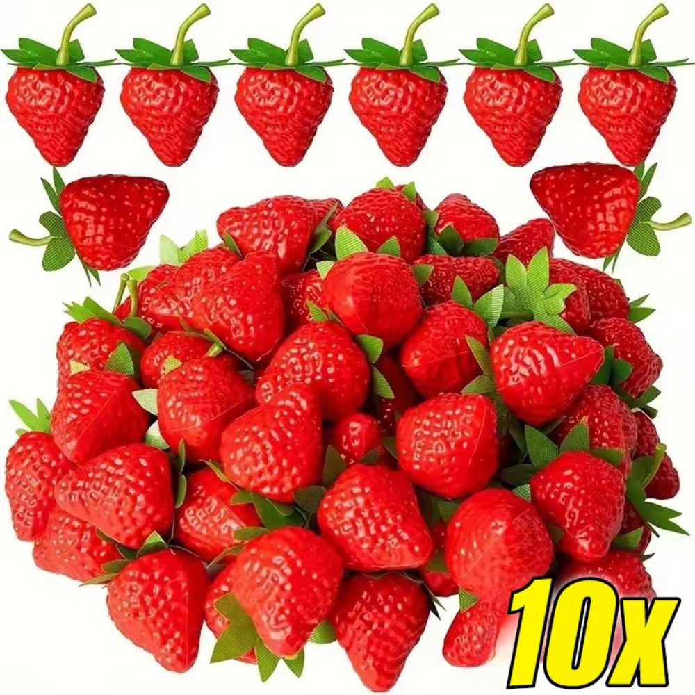 Mini Simulação De Morango Artificial , Frutas Falsas Para Decoração De Mesa De Cozinha Em Casa , Faça Você Mesmo , Enfei em Oferta na Shopee